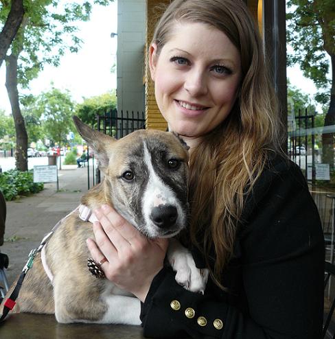 Brie Storz and her dog Leedo Brie Storz and her dog Leedo