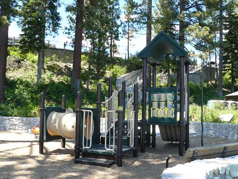 Commons Beach Playground in Tahoe City at Lake Tahoe
