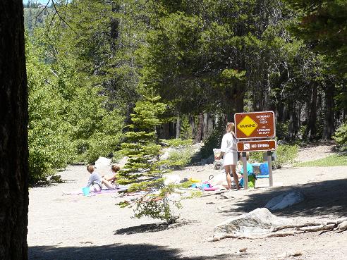 China Cove Beach in Donner Memorial State Park in Truckee, California on Donner Lake