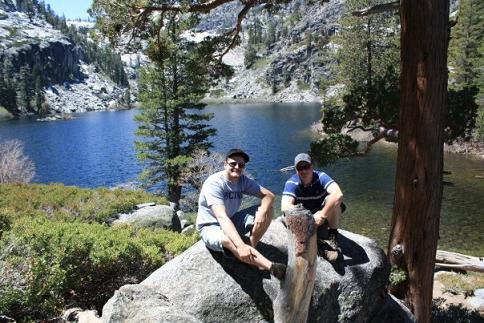 Eagle Lake, Lake Tahoe California - pictured is Ryan Storz and Troy Leverton
