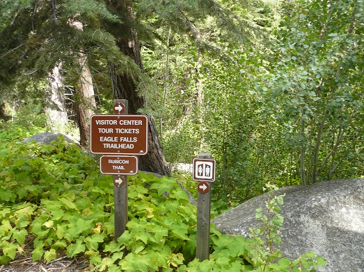 Eagle Falls Trailhead at Vikingsholm Castle at Emerald Bay, Lake Tahoe, CA