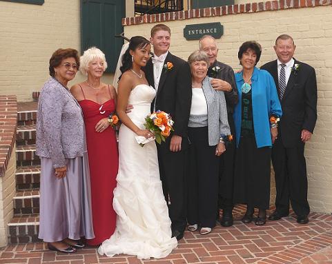 Grandparents We chose to do wrist corsages for all the Grandmothers and a 