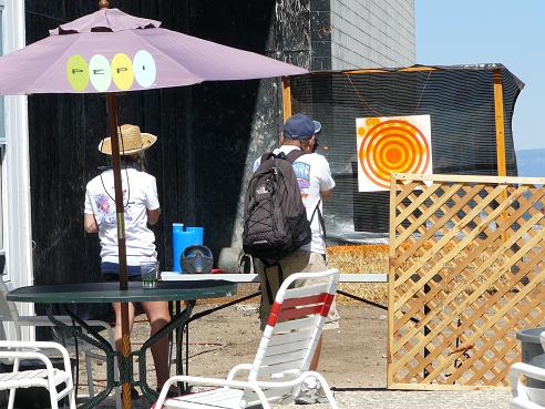 Paintball Target practice at High Camp, Squaw Valley