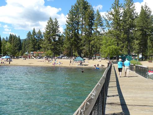 The Pier at the Kings Beach State Recreation Area in Kings Beach at Lake Tahoe