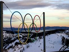 Olympic Rings at High Camp Squaw Valley where the Olympic Museum is
