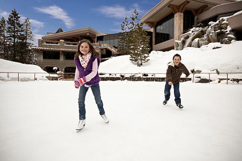 Ice Skating at the Resort at Squaw Creek in Olympic Valley, CA