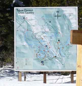 Tahoe Donner Cross Country Skiing Trail Map
