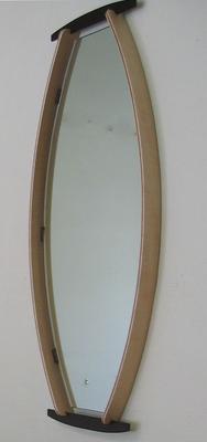 Floating Mirror in wenge/maple frame 