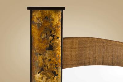 Mirror frame (layered metal leaf, paints, mica powders)