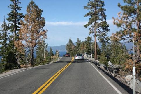 Hwy 89 heading South around Emerald Bay, Lake Tahoe