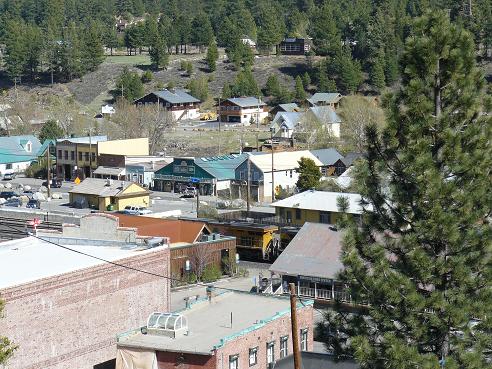 View from the Veterans Hall and Rocking Stone in Truckee, California