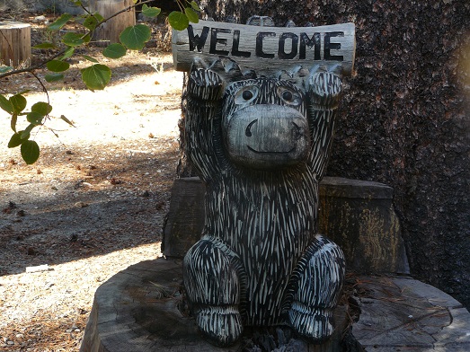 Welcome Sign seen in a Donner Lake neighborhood in Truckee, CA
