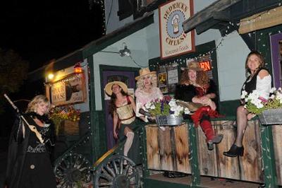 Ladies of the Night outside Pour House during the 2010 Haunted Tour. Photo Credit: Susie Zweigle Studios
