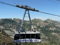 Riding the Cable Cars at Squaw Valley in Olympic Valley, CA
