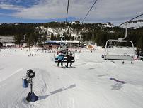 Discounted Lift Tickets - On the chairlift at Boreal