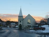 Truckee Church at Sunset