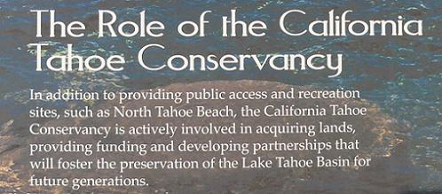 The Role of the California Tahoe Conservancy