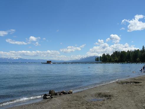 Commons Beach in Tahoe City at Lake Tahoe