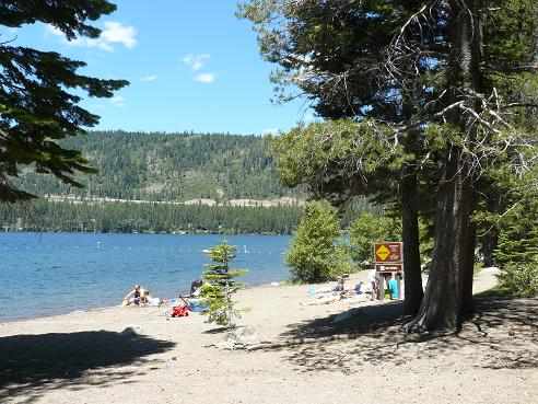 China Cove Beach in Donner Memorial State Park in Truckee, California at Donner Lake