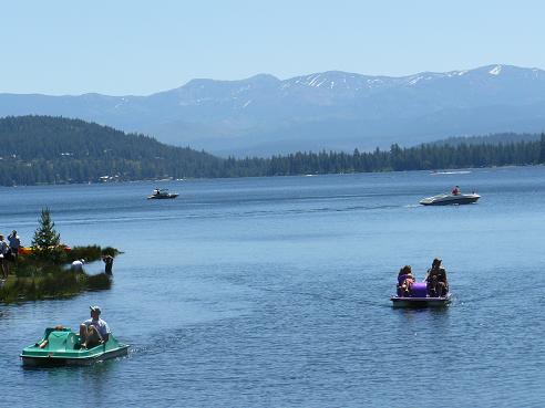 Boating on Donner Lake in Truckee, California