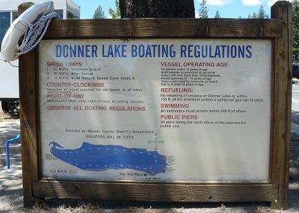 Donner Lake Boat Ramp in Truckee, California
