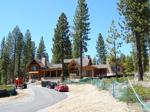 A Martis Camp home under construction in Truckee, California