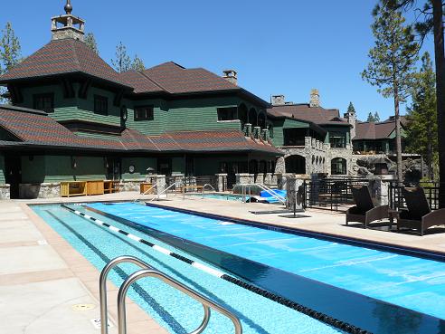 The Camp Lodge and Swimming Pools in the Martis Camp Community of Truckee, California
