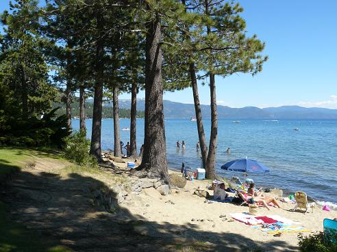 North Tahoe Beach in Kings Beach, CA at Lake Tahoe