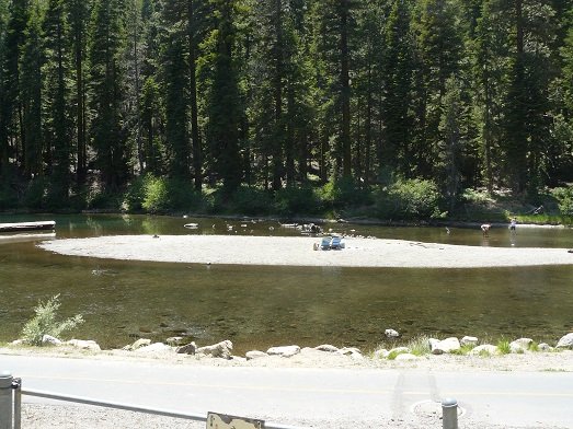 The Truckee River from W. River Street in Truckee, California
