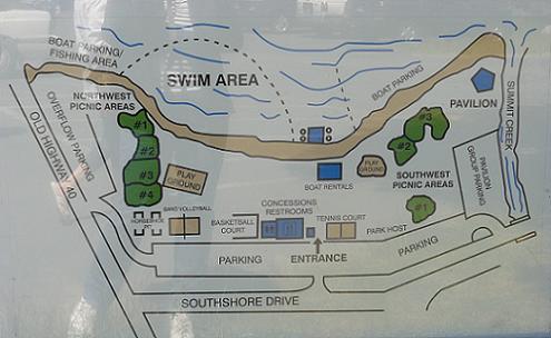 West End Beach Amenities Map - Donner Lake in Truckee, California