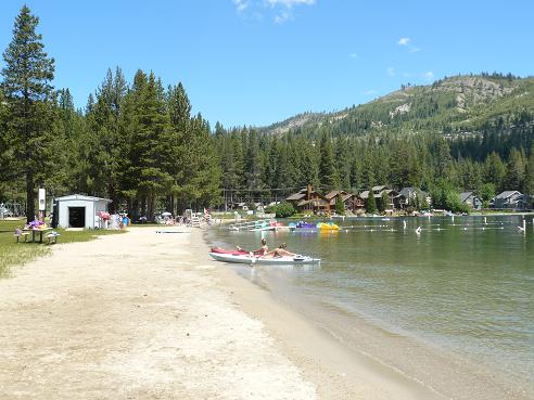 West End Beach at Donner Lake, in Truckee, California