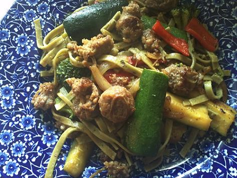 Sausage Veggie Pasta Recipe by Kerry of Healthy Diet Habits