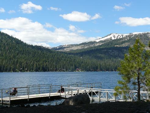 Shoreline Park All Access Fishing Pier at Donner Lake, in Truckee, California