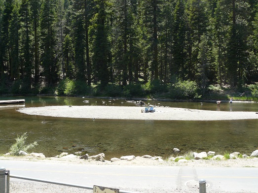 The Truckee River from W. River Street in Truckee, California