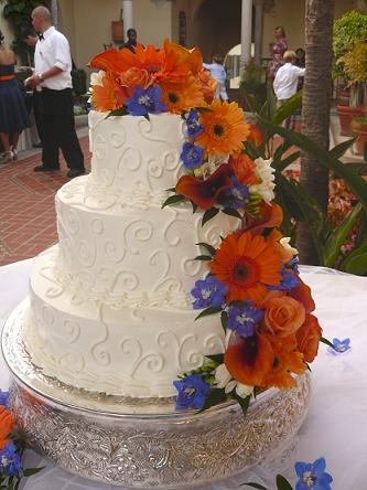 Flowers on a Wedding Cake!