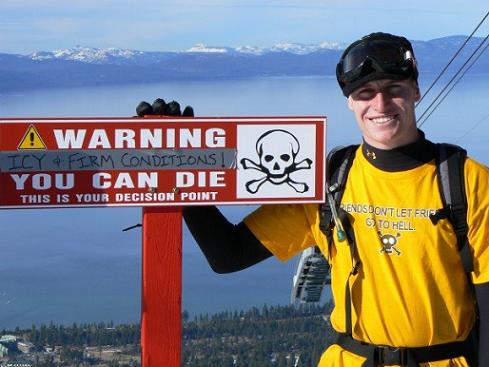 Dan McCready - Warning Sign at Heavenly Valley Ski Resort