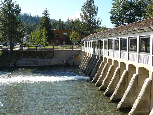 Truckee River Dam in Tahoe City, Lake Tahoe