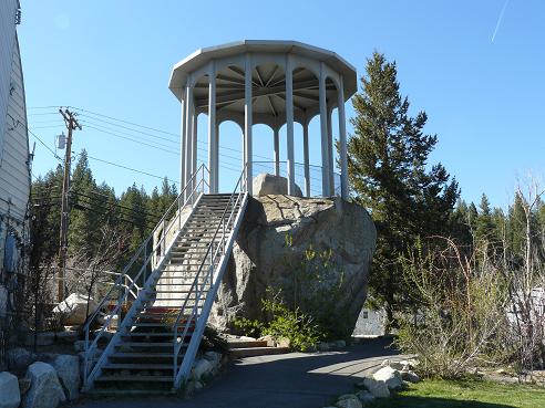 Rocking Stone at the Veterans Hall Building in Truckee, California