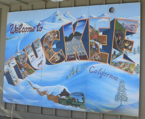 Welcome to Truckee Sign - outside Truckee Post Office