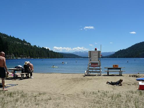 West End Beach at Donner Lake in Truckee, California