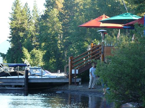 Sunnyside Restaurant & Lodge Deck at Lake Tahoe, CA